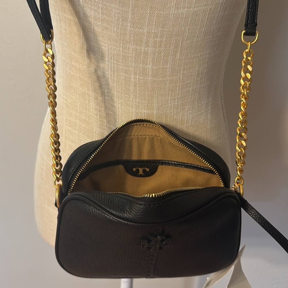 Tory Burch Black Crossbody with Gold Chain - Picture 5 of 7